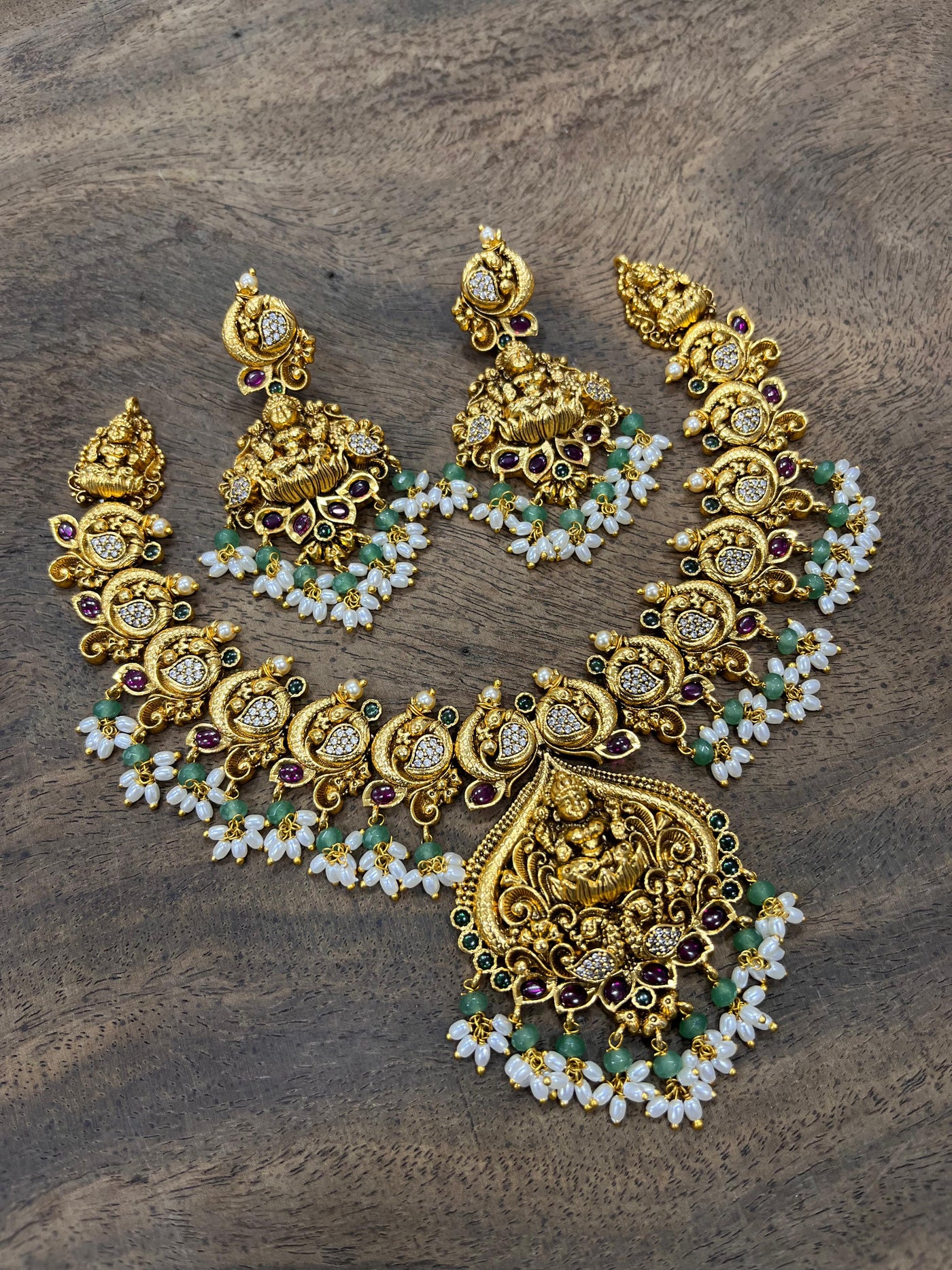 Nakshi work with AD Stones Necklace