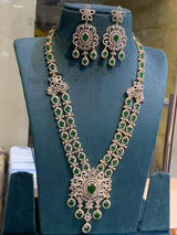 American Diamond Stones Bridal Haram - Nakshatra Jewels