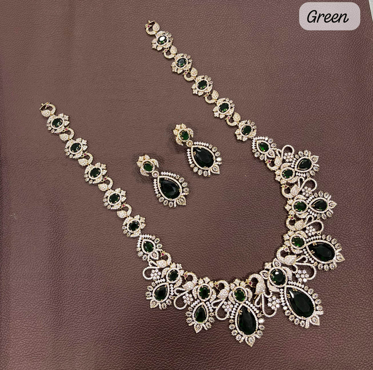 Victorian Polish with AD Stones Bridal Haram