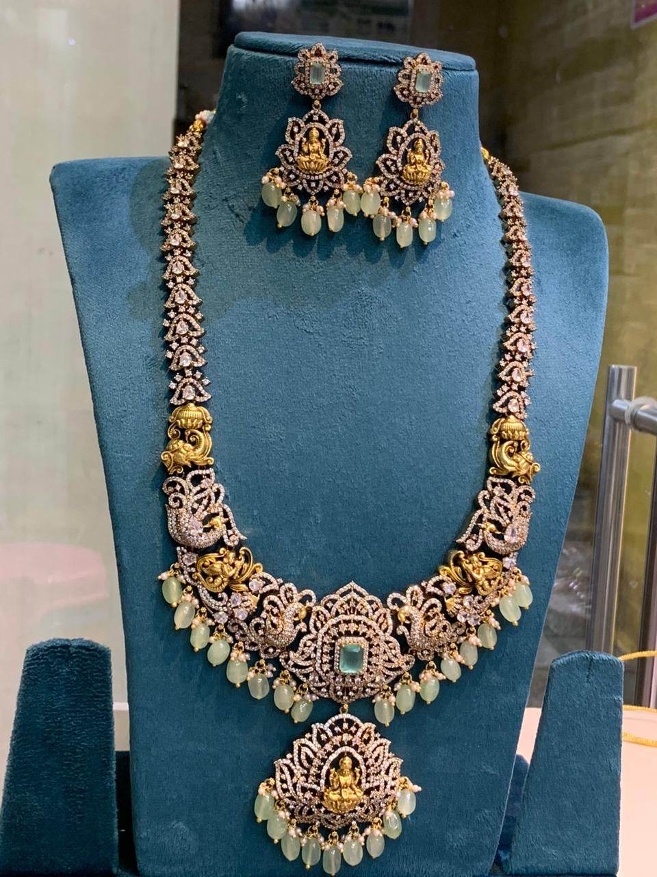 Victorian Polish with AD Stones Bridal Haram