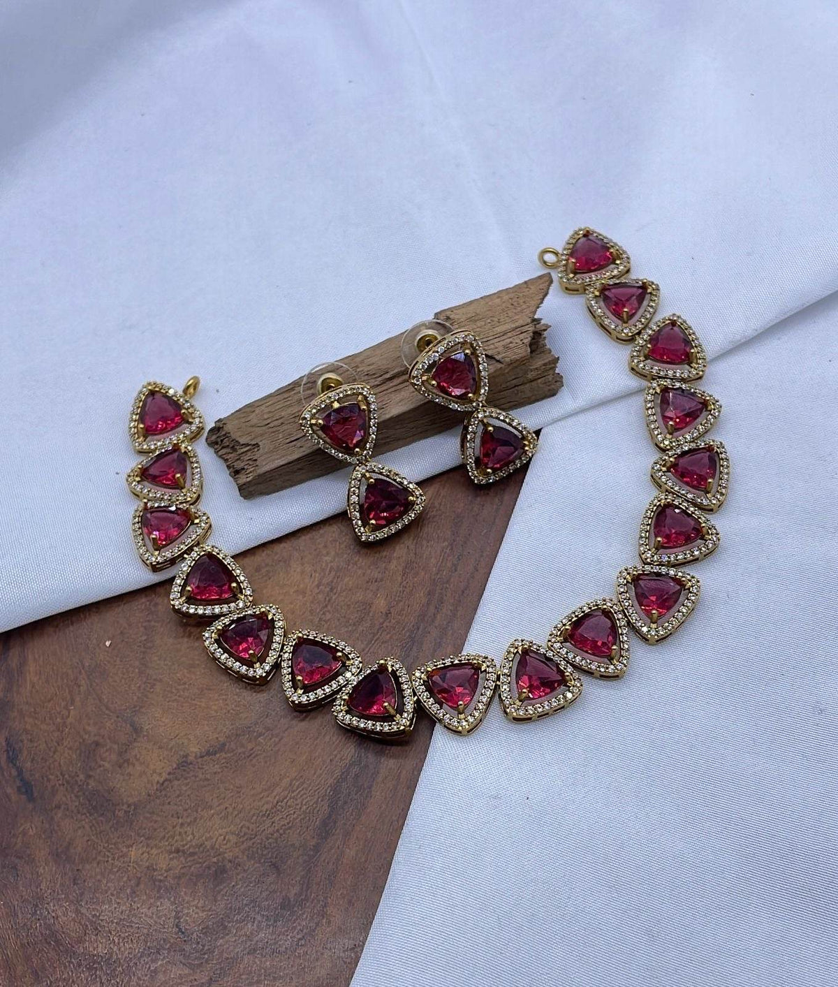 Victorian Polish AD Stones Necklace