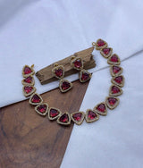 Victorian Polish AD Stones Necklace - Nakshatra Jewels
