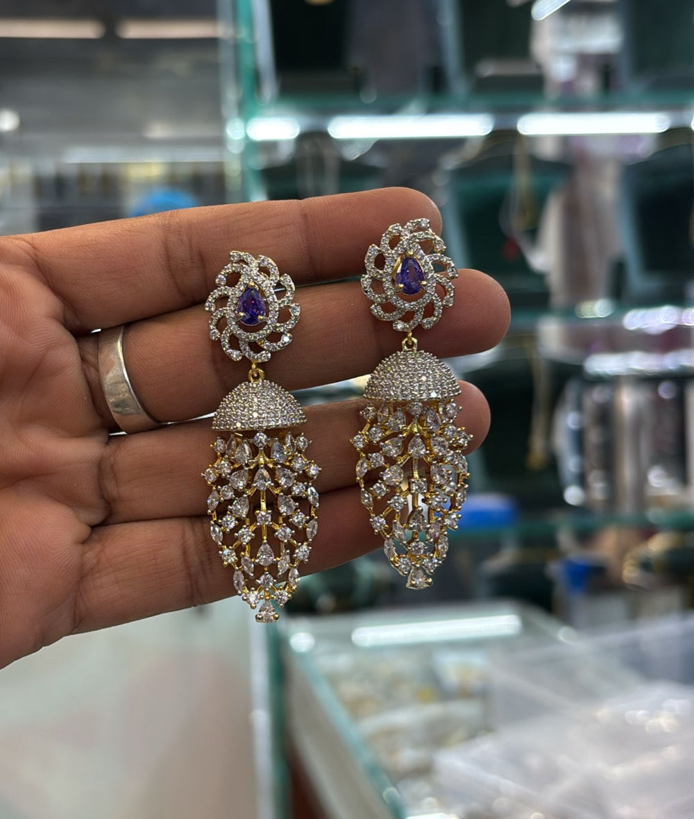 AD Stones Bridal Earrings