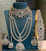 American Diamond Stones Bridal Set - Nakshatra Jewels