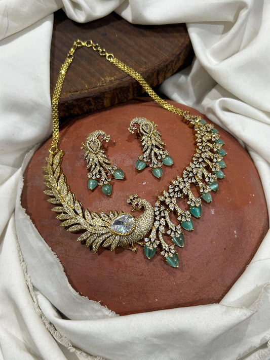 Victorian Polish with AD Stone Necklace