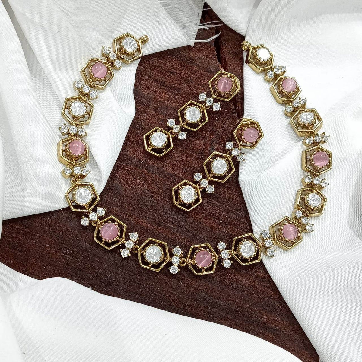 Mossianite & AD Stones Necklace