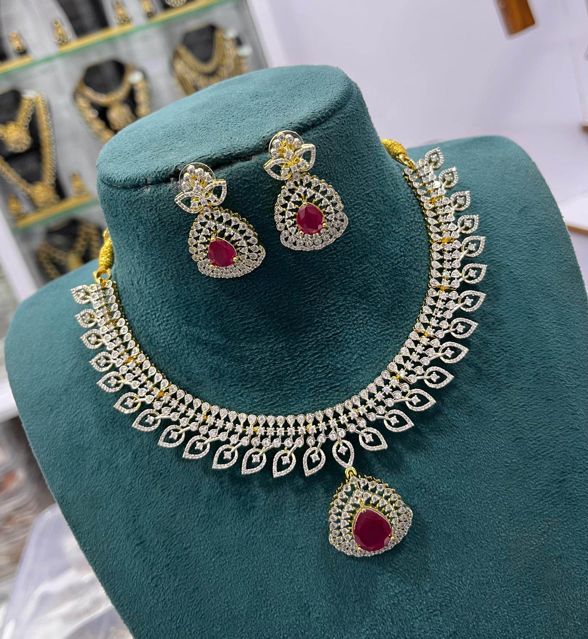 American Diamond Stones Necklace