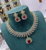 American Diamond Stones Necklace - Nakshatra Jewels
