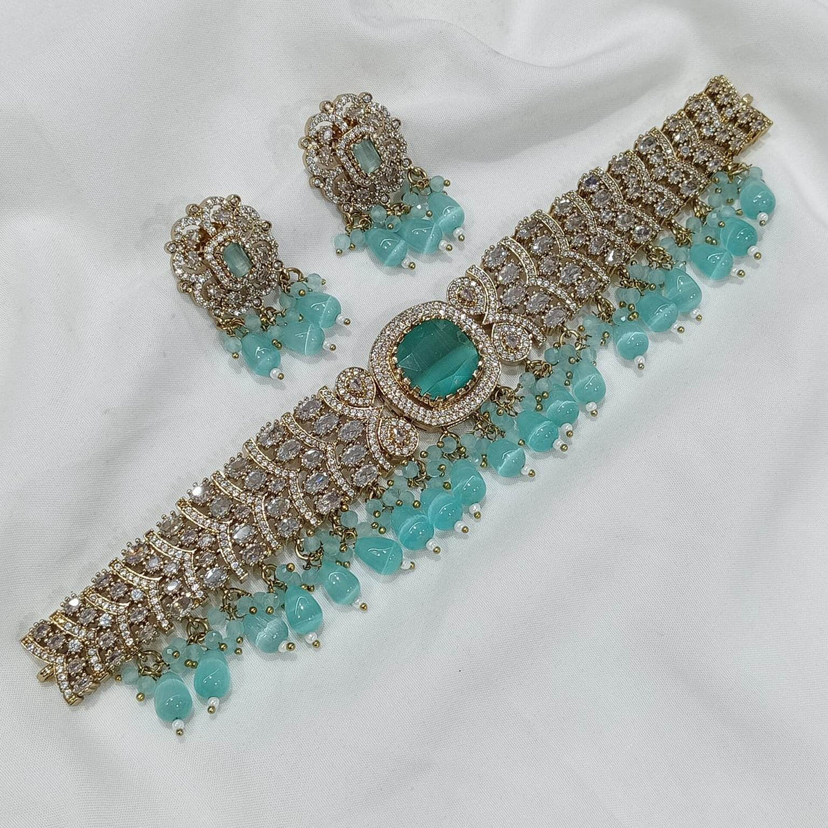 Victorian Polish with AD Stones Choker