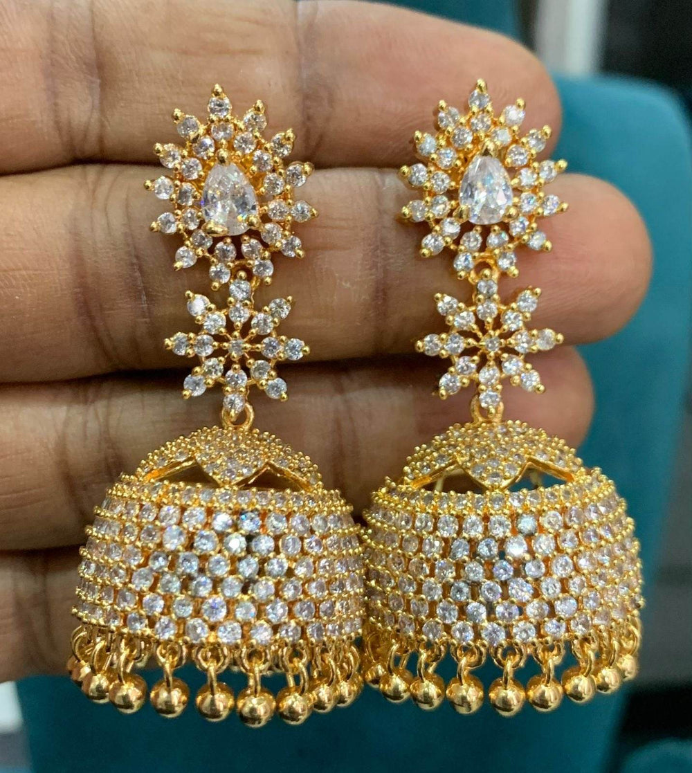 Premium AD Stone Earrings - Nakshatra Jewels