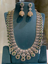 American Diamond Stones Bridal Haram - Nakshatra Jewels