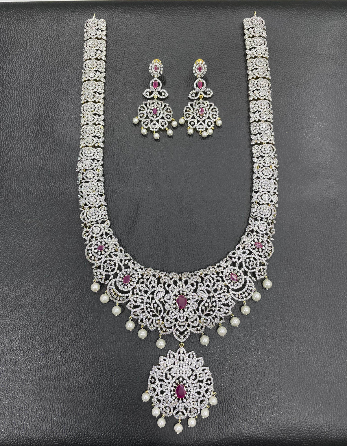 American Diamond Stones Bridal Haram