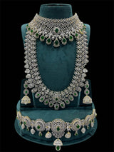 American Diamond Stones Bridal Combo Set - Nakshatra Jewels