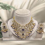Victorian Polish with AD Stones Bridal Choker - Nakshatra Jewels
