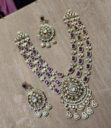 Victorian Polish AD Stones Bridal Necklace