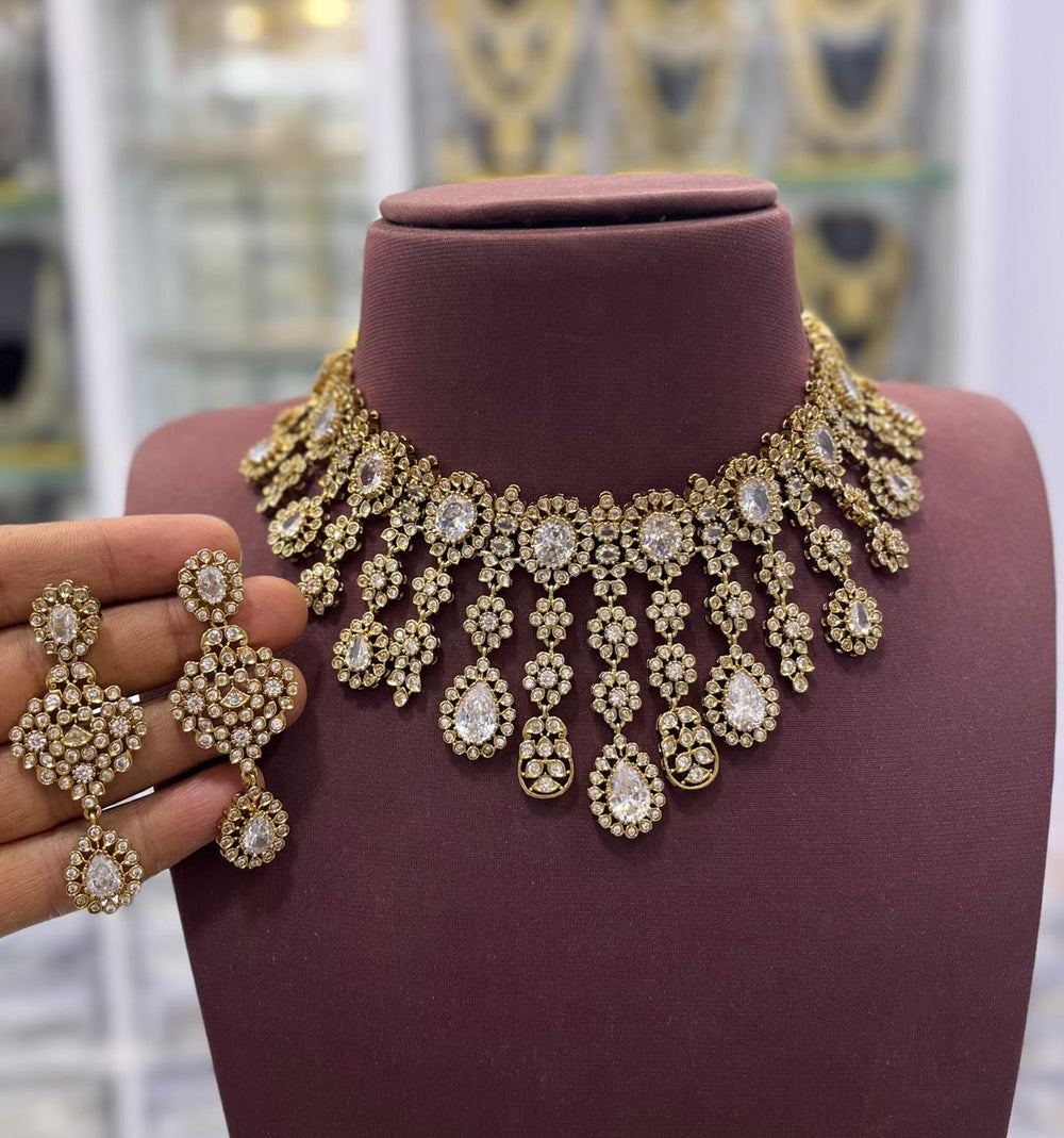 Victorian Polish with AD Stones Bridal Choker