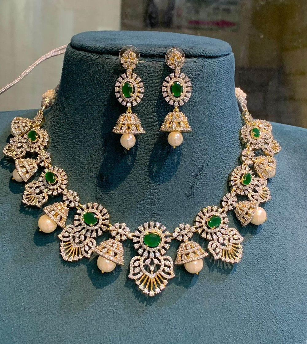 American Diamond Stone Necklace - Nakshatra Jewels
