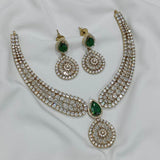 Victorian Polish AD Stones Necklace - Nakshatra Jewels