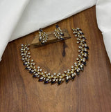 Victorian Polish AD Stones Necklace - Nakshatra Jewels