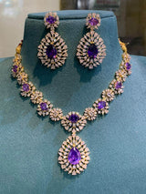 American Diamond Stones Necklace - Nakshatra Jewels