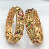 Premium Matt with Kempu Stones Bangles - Nakshatra Jewels