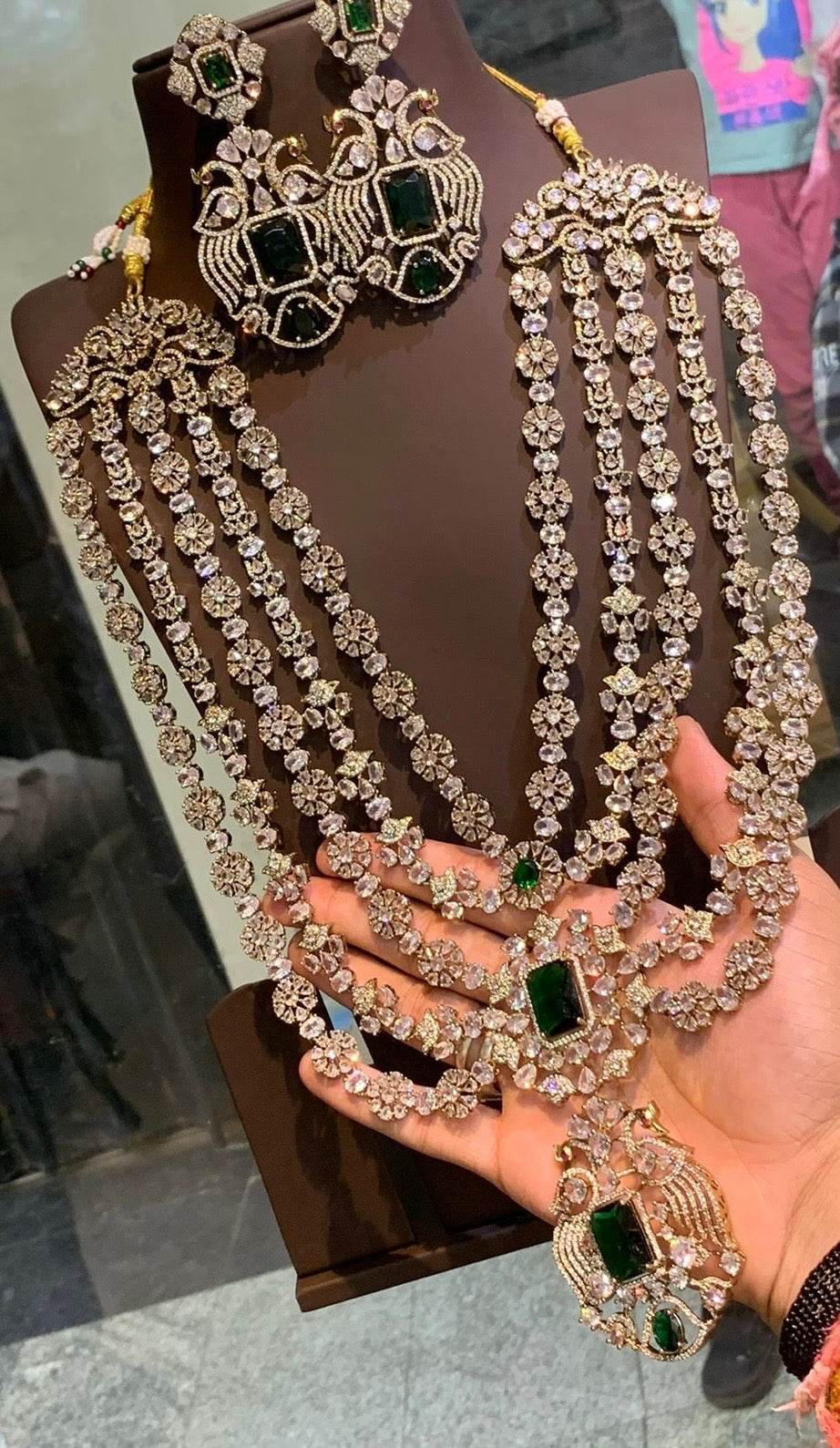 American Diamond Stones Bridal Layer Haram