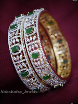 AD Stone Bangles - Nakshatra Jewels