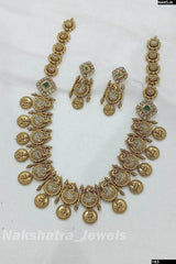 Nakshi Work with AD Stones Haram - Nakshatra Jewels