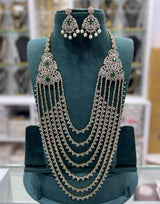 American Diamond Stones Bridal Layer Haram - Nakshatra Jewels