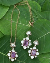 Mossianite Stones Pendent Necklace - Nakshatra Jewels