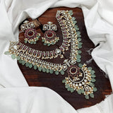 Victorian Polish with Mossianite Stones Bridal Haram - Nakshatra Jewels