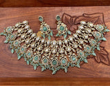 Victorian Polish with AD Stones Bridal Choker - Nakshatra Jewels