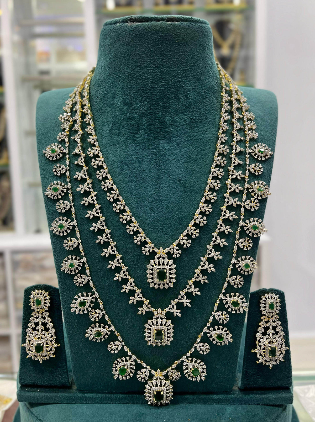 American Diamond Stones Bridal Layer Haram