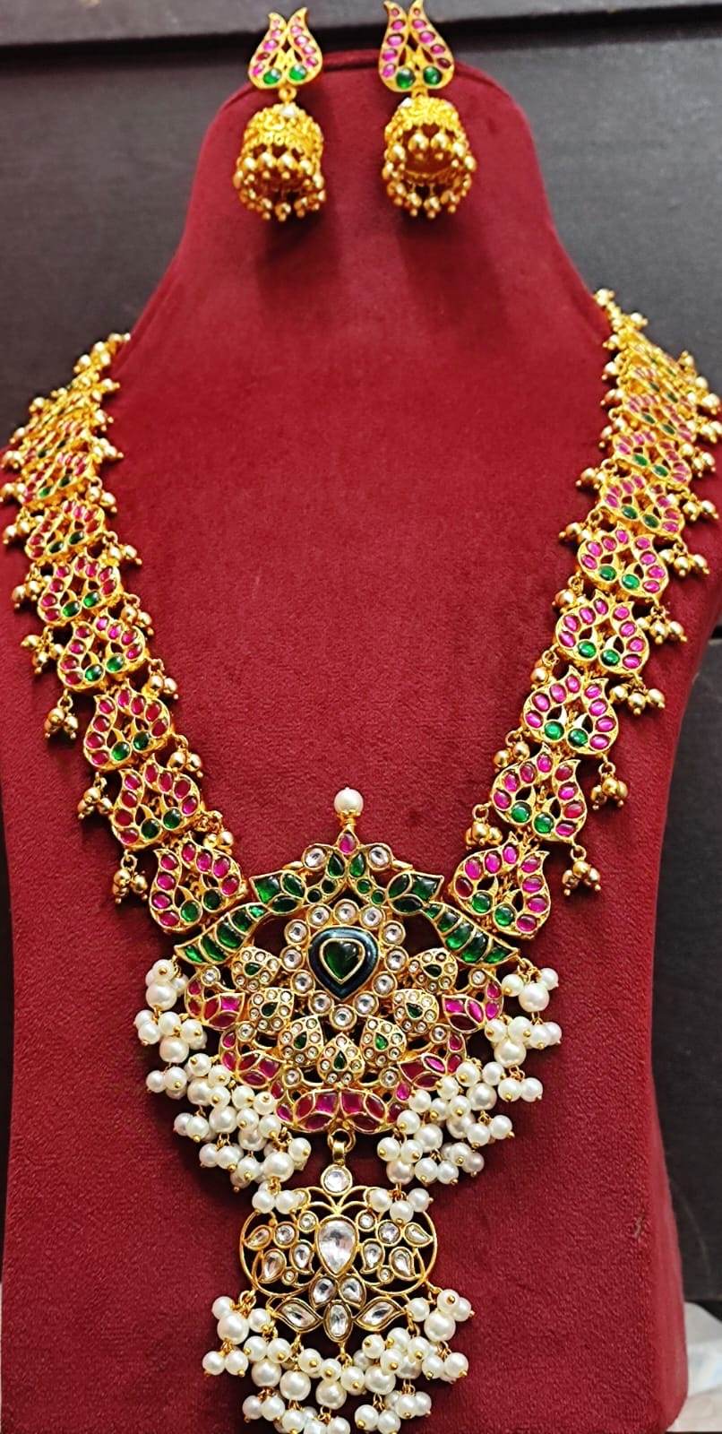 Jaadu Kundan Stones Bridal Haram - Nakshatra Jewels