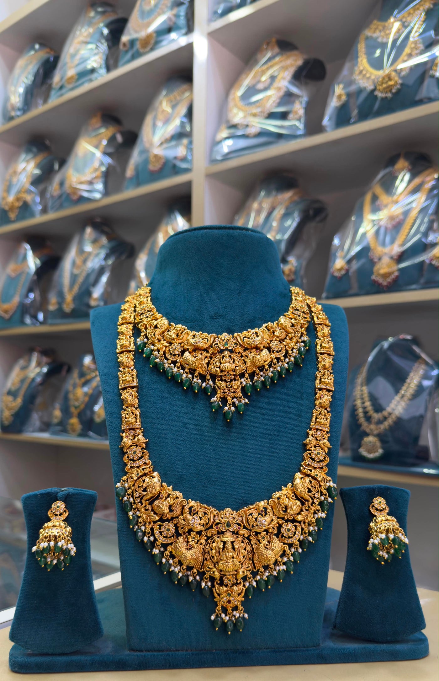 Nakshi Work with AD Stones Bridal Combo