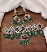 Victorian Polish with AD Stones Choker - Nakshatra Jewels