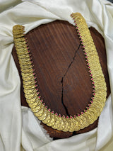 Nakshi Work with Kempu Stones Bridal Kaasu Haram