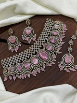 Victorian Polish with AD Stones Neck Set