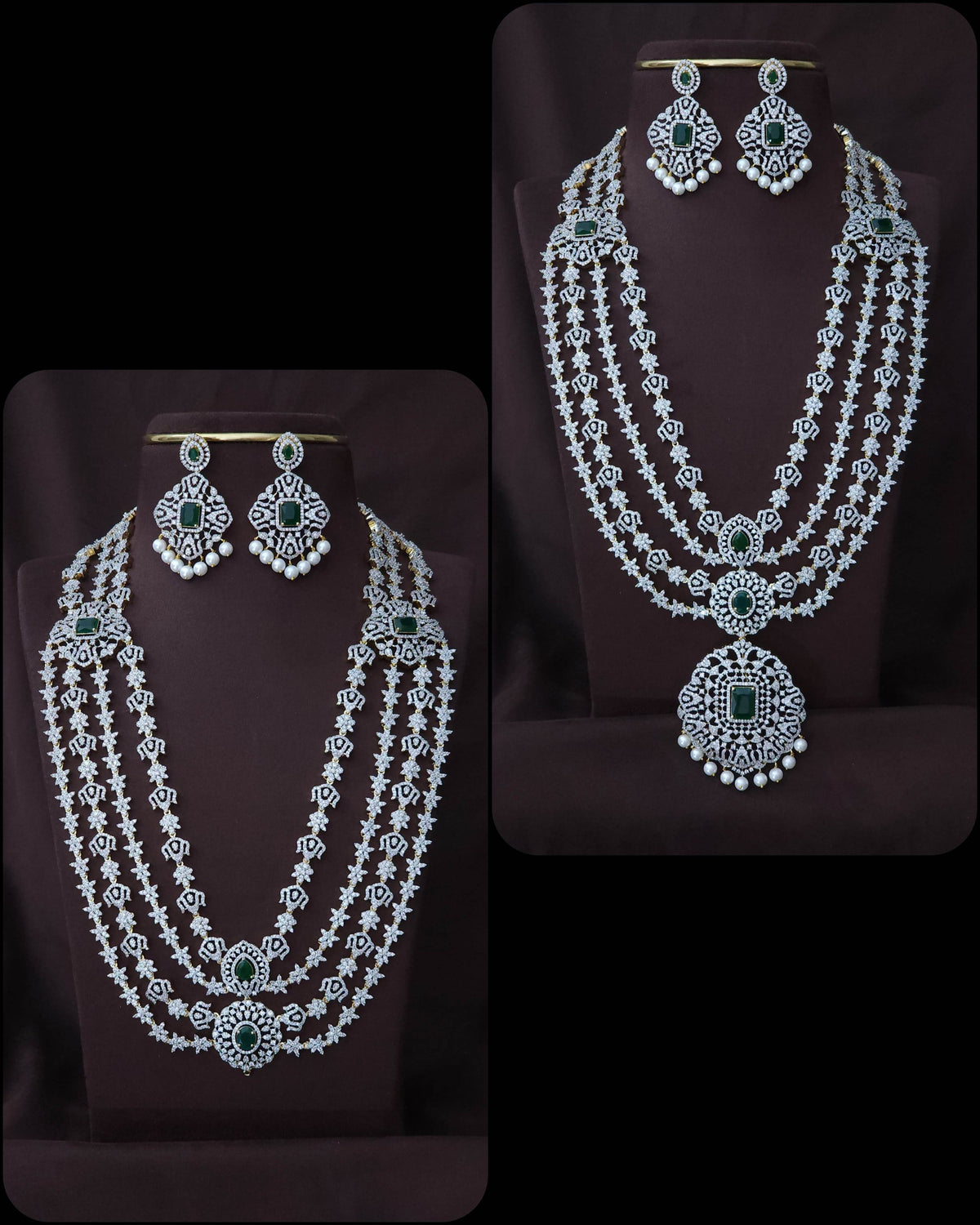American Diamond Stones Bridal Layer Haram