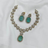 Victorian Polish with AD Stones Necklace - Nakshatra Jewels