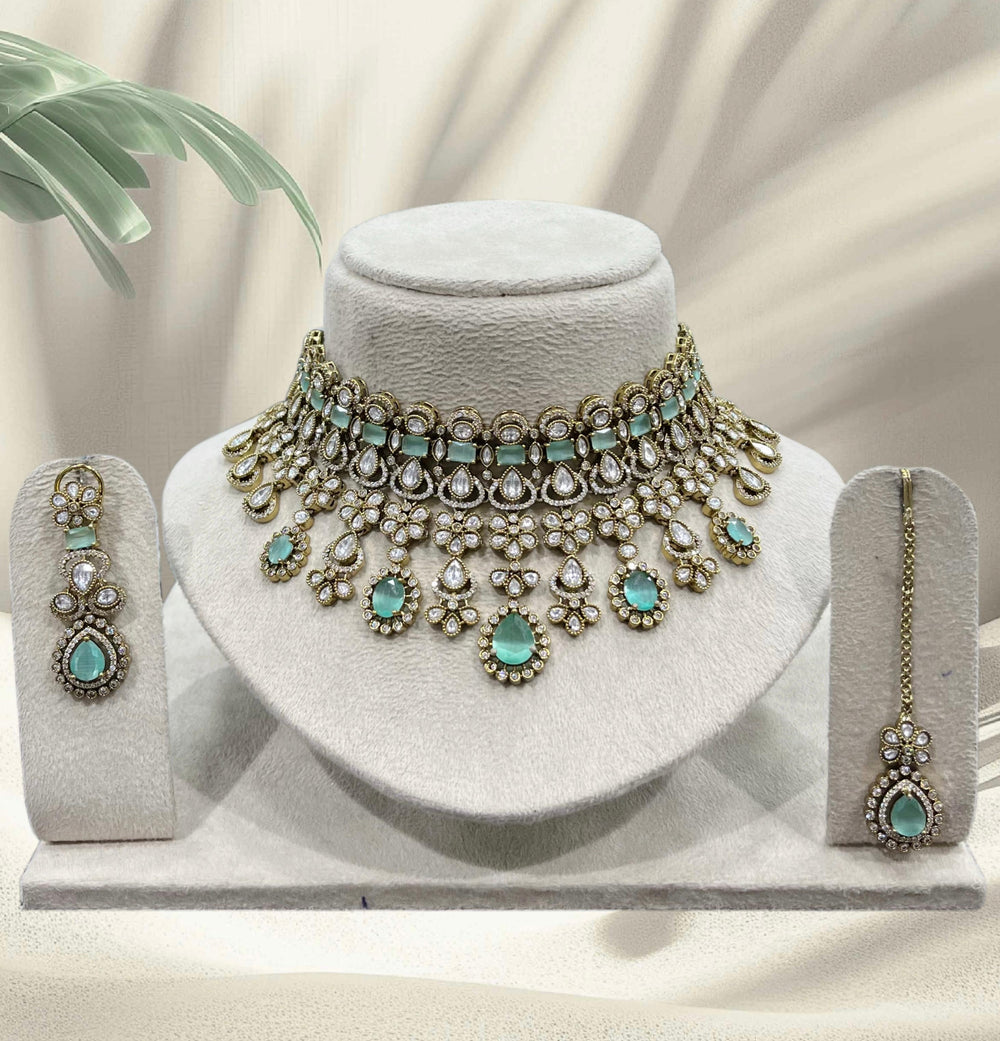 Victorian Polish with AD Stones Bridal Choker