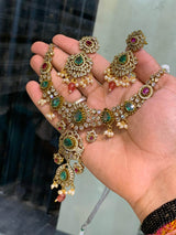 Victorian Polish with AD Stones Necklace - Nakshatra Jewels