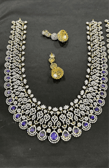 American Diamond Stones Bridal Haram - Nakshatra Jewels