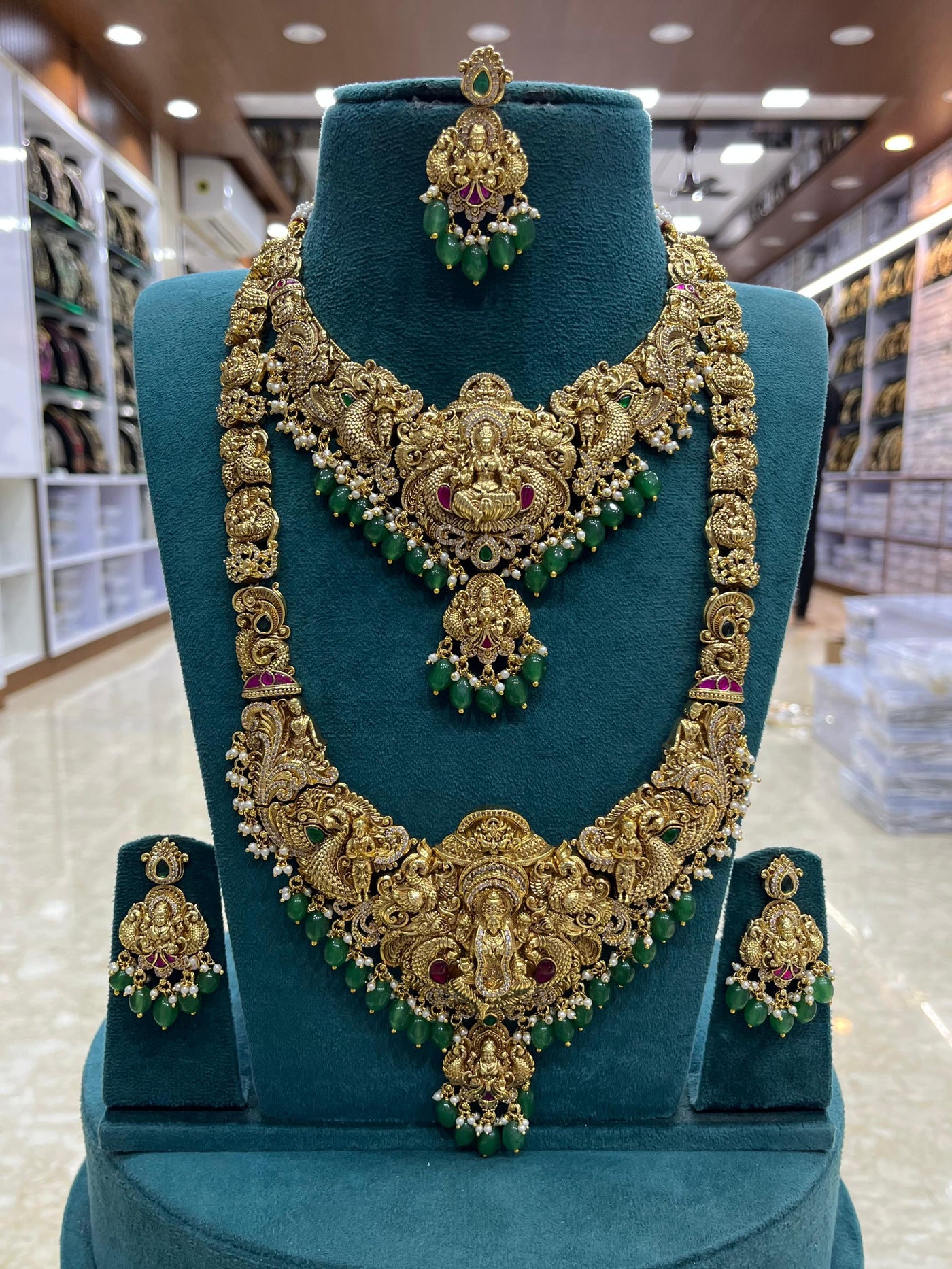 Nakshi Work with Kundan Stones Bridal Combo