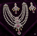 American Diamond Stones Bridal Layer Medium Haram