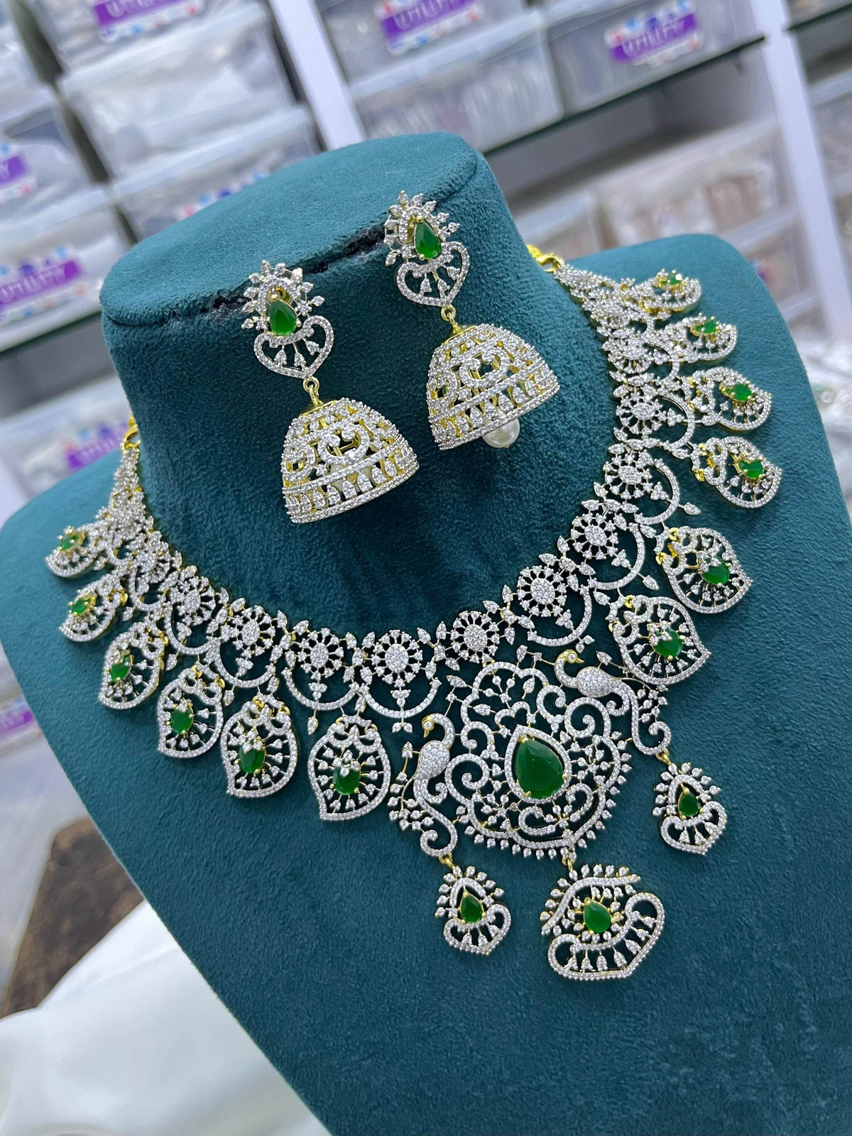 American Diamond Stones Bridal Necklace