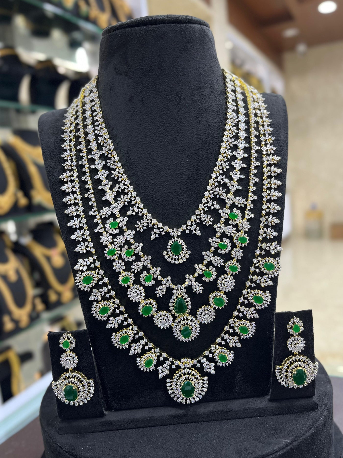 American Diamond Stones Bridal Layer Haram