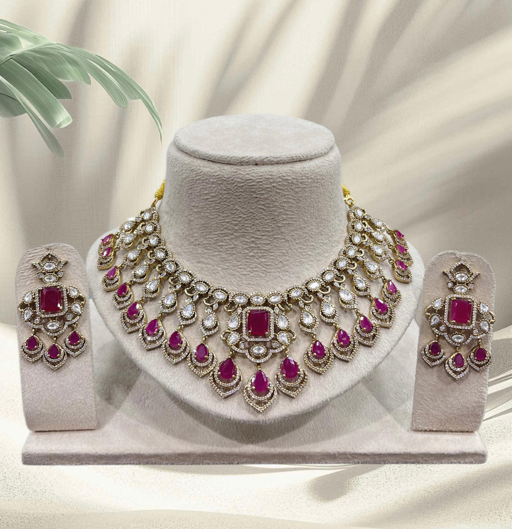 Moissanite Stones Bridal Necklace