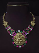 Nakshi Work with Kundan Stones Bridal Neckset - Nakshatra Jewels