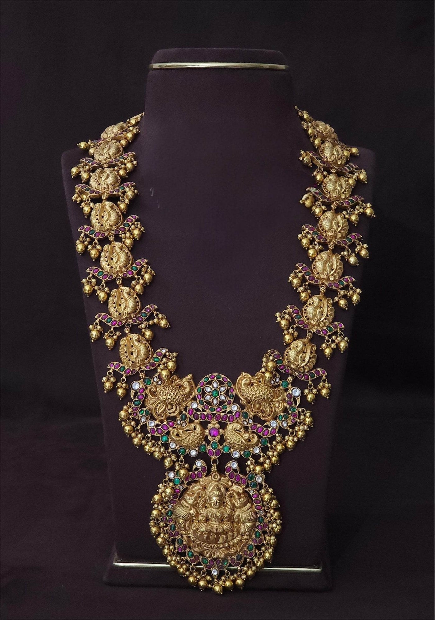 Nakshi Work with Jaadu Kundan Stones Bridal Haram